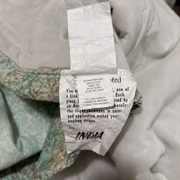 Hand Painted India Ink USA Made Artisan Bedspread Quilt Comforter Southwestern‎ - Picture 12 of 14